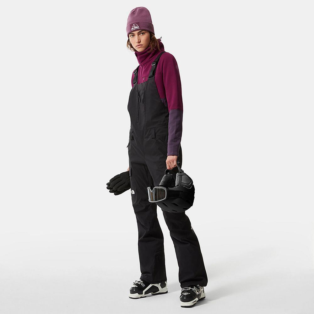 The North Face Pants Womens Australia - The North Face Freedom Bib Black Skiing And Snowboarding (HJ